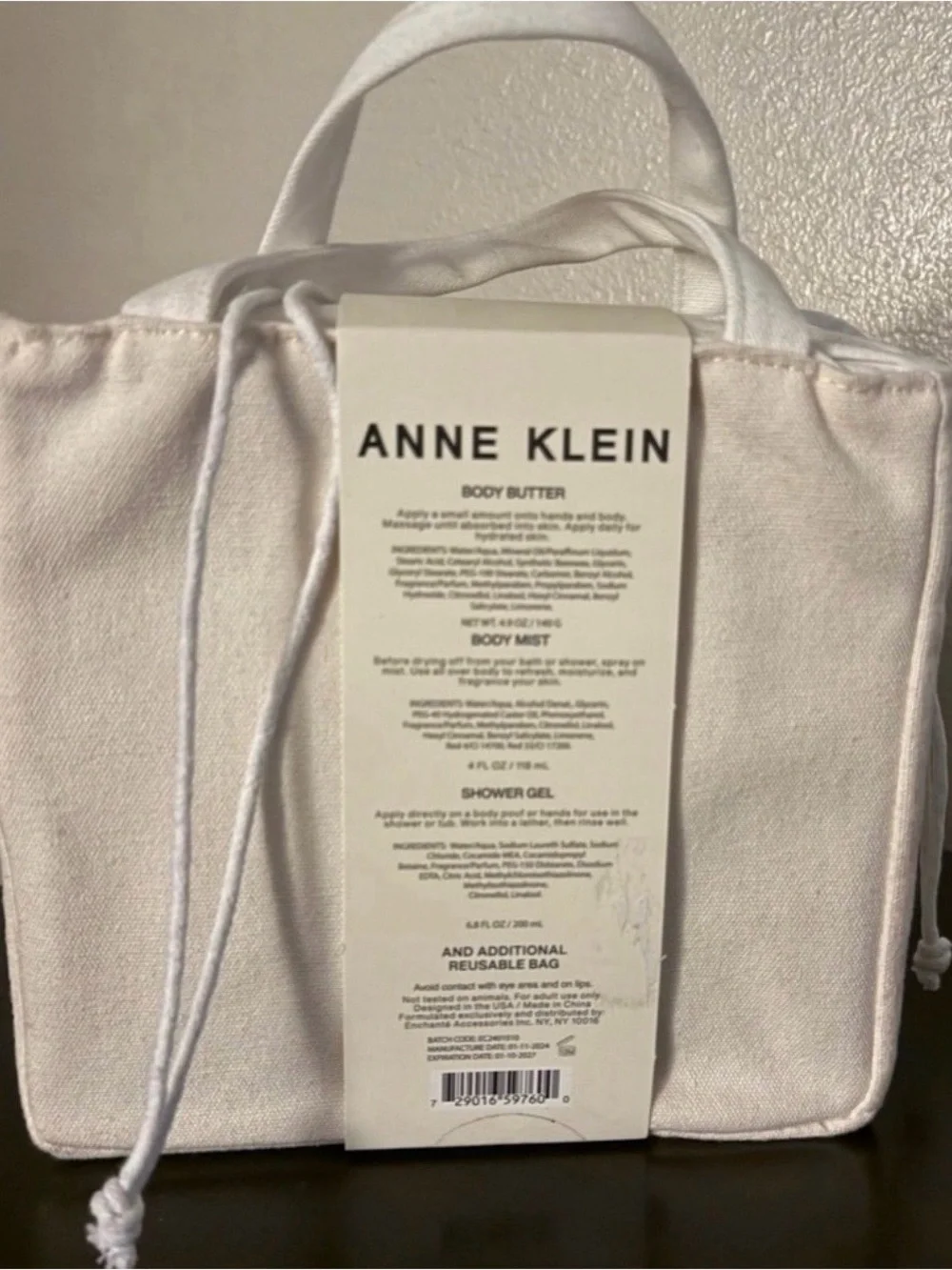 Anne Klein Bath & Body Luxury Collection Gift Set Floral Bouquet Reusable Bag - Picture 3 of 3